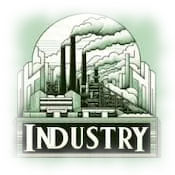 Grafik, die SEO und Webdesign für die Industrie symbolisiert.
